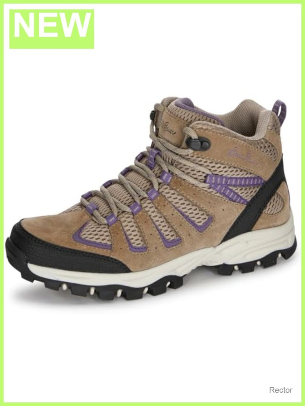 Women's Hiking Boots Suede Rubber Sole Lightweight Breathable Lace-Up Outdoor